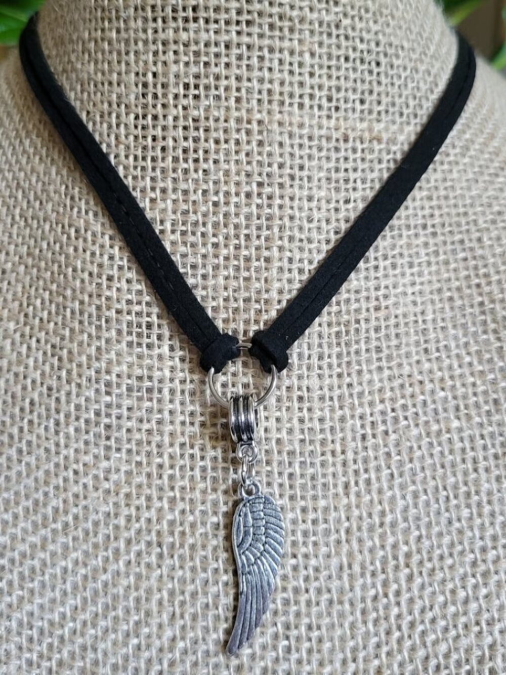 Black & Brown Necklace with Charm